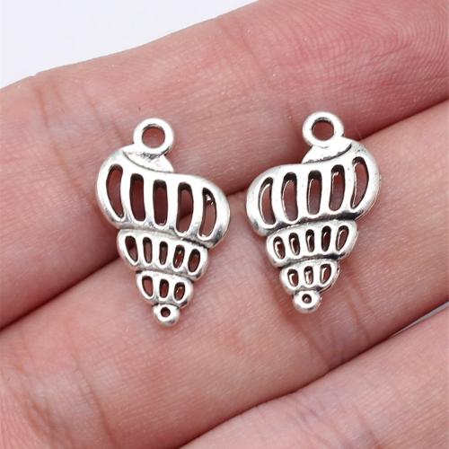 Zinc Alloy Jewelry Pendants, Conch, antique silver color plated, DIY 