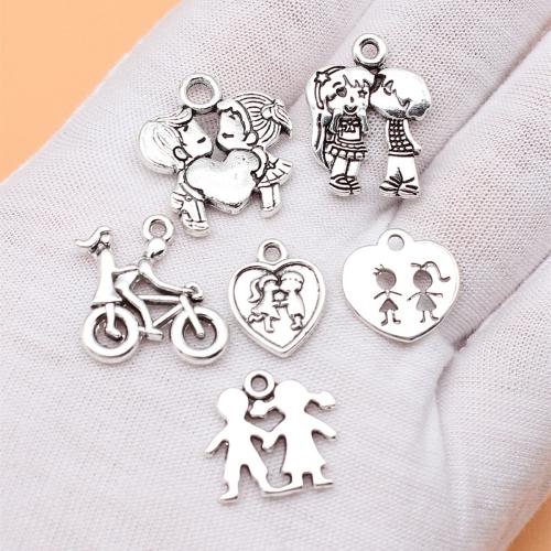 Zinc Alloy Jewelry Pendants, antique silver color plated, DIY 