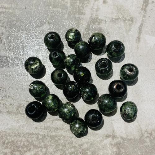 Perles murano faites à la main , chalumeau, DIY, vert Vendu par PC