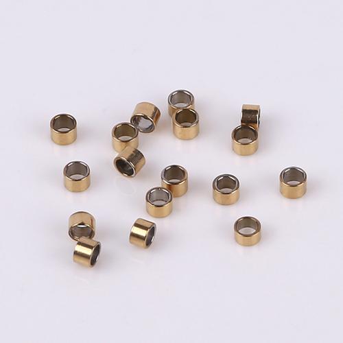 Stainless Steel Large Hole Beads, 316 Stainless Steel, Vacuum Ion Plating, DIY, golden 