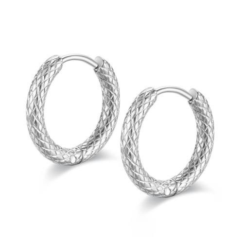 Mens acier inoxydable Hoop boucles d'oreilles, Acier inoxydable 304, Placage, pour femme, plus de couleurs à choisir, 2.5 * 14mm (inside diameter), Vendu par PC