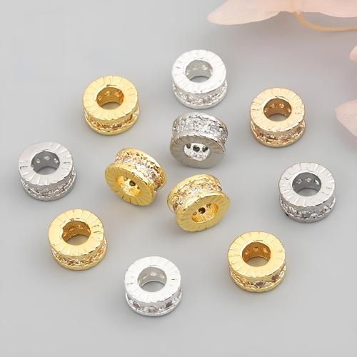 Entretoise de perles en laiton, Placage, DIY & normes différentes pour le choix & pavé de micro zircon, plus de couleurs à choisir, Vendu par PC