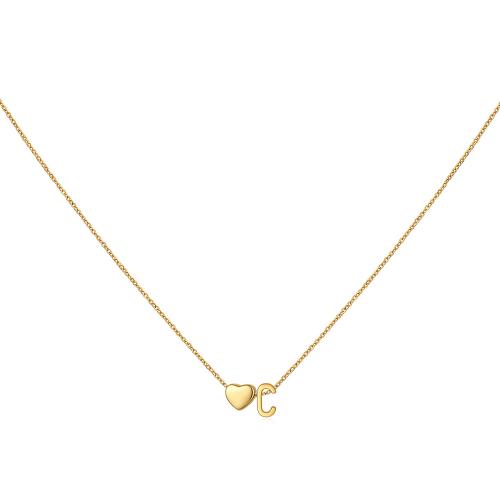 Collier de bijoux de titane, Acier titane, lettres sont de A à Z & styles différents pour le choix & pour femme, plus de couleurs à choisir, Vendu par PC