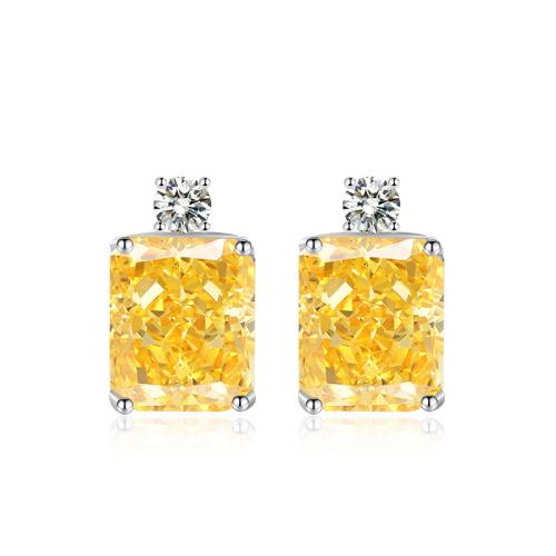 Cubic Zirconia Micro Pave Brass Earring, plated, micro pave cubic zirconia & for woman 