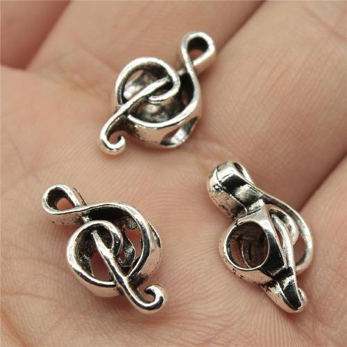 Zinc Alloy Jewelry Beads, Music Note, antique silver color plated, DIY [