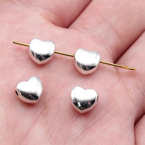 Zinc Alloy Heart Beads, antique silver color plated, DIY [