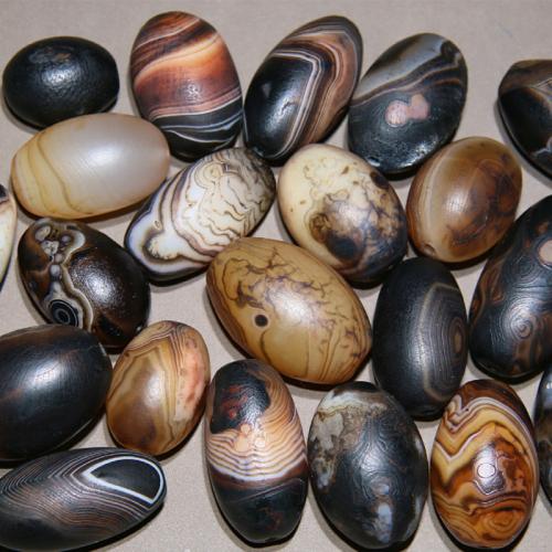 Perles agates, Agate, ovale, envoyé au hasard & DIY, beads size 20x30- Vendu par PC[