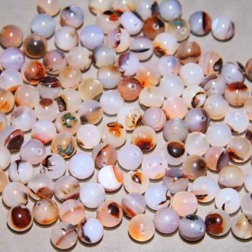 Single Gemstone Beads, Ocean Calcedony, Round, random style & DIY 10mm 