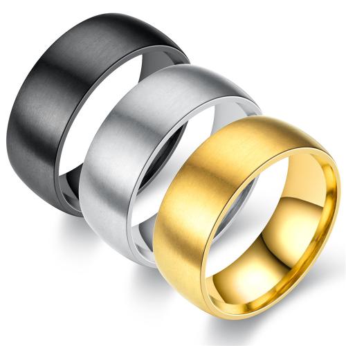 Edelstahl Fingerring, 304 Edelstahl, verschiedene Größen vorhanden & gebürstet & für den Menschen, goldfarben, 8mm, verkauft von PC