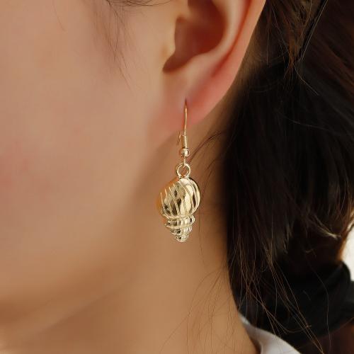 Zinc Alloy Drop Earring, gold color plated & for woman 