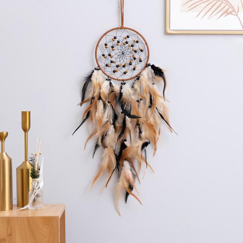 Fashion Dream Catcher, Iron, with leather cord & Feather, handmade, for home and office 