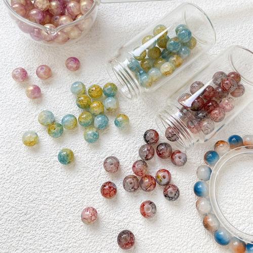 Lampwork Beads, Round, DIY & crackle 10mm Approx 1.4mm 