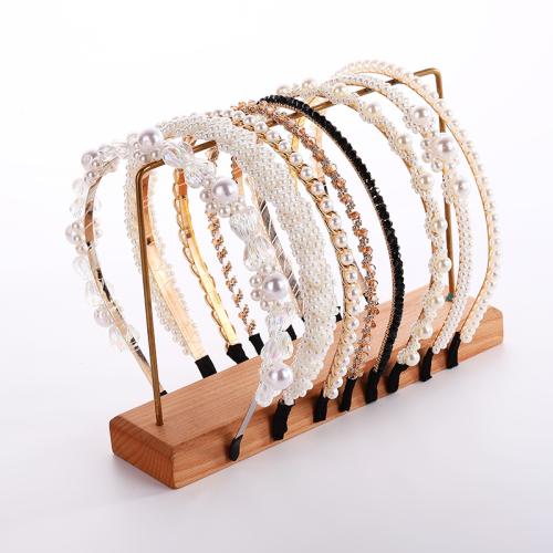 Hair Bands, Plastic Pearl, with Zinc Alloy, handmade & for woman 