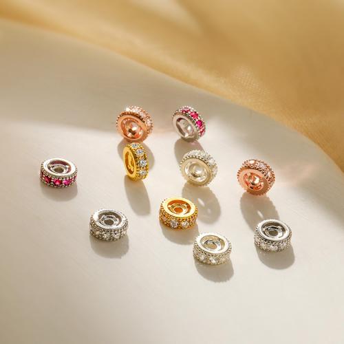 Sterling Silver Spacer Beads, 925 Sterling Silver, DIY & micro pave cubic zirconia 