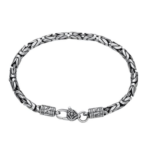 Sterling Silber Armbänder, 925 Sterling Silber, unisex, originale Farbe, Länge:ca. 20 cm, verkauft von PC