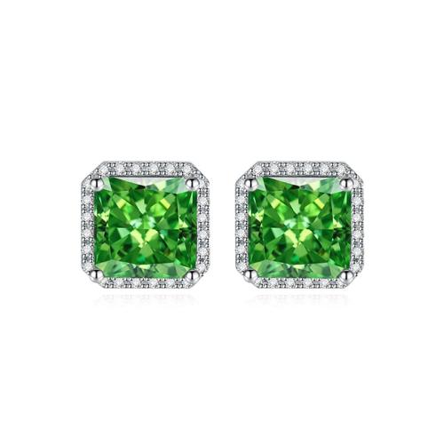 Cubic Zirconia Micro Pave Brass Earring, plated, micro pave cubic zirconia & for woman 