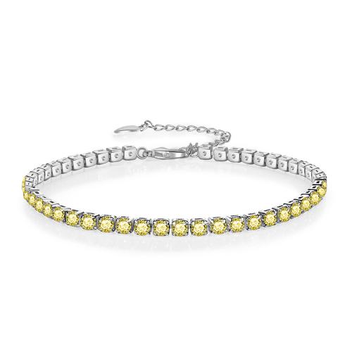 Cubic Zirconia Micro Pave Brass Bracelet, plated, micro pave cubic zirconia & for woman 