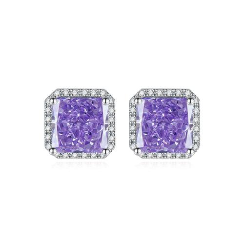 Cubic Zirconia Micro Pave Brass Earring, plated, micro pave cubic zirconia & for woman 