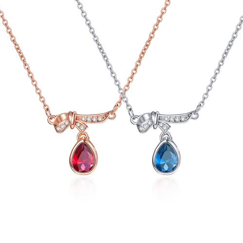 Collier en laiton cubique Zircon Micro Pave, Placage, pavé de micro zircon & pour femme, plus de couleurs à choisir Environ 41-50 cm, Vendu par PC