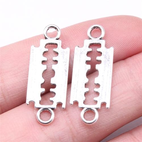 Zinc Alloy Charm Connector, antique silver color plated, DIY & 1/1 loop 