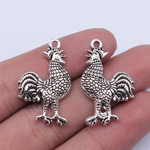 Zinc Alloy Animal Pendants, antique silver color plated, DIY 