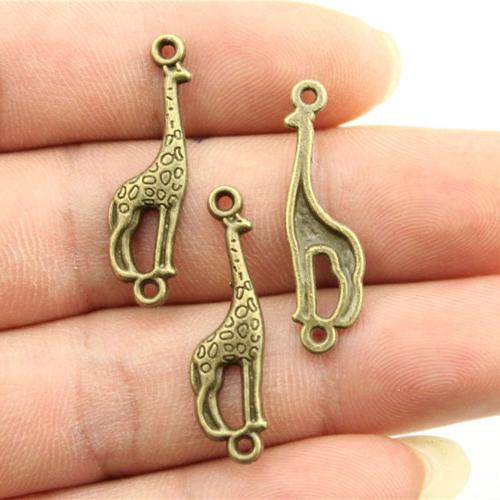 Zinc Alloy Charm Connector, Giraffe, plated, DIY & 1/1 loop 