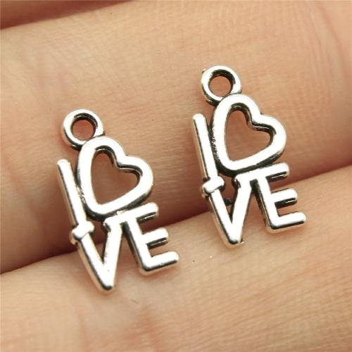 Pendentifs coeur en alliage de zinc, Placage, DIY, 12mm, Vendu par PC