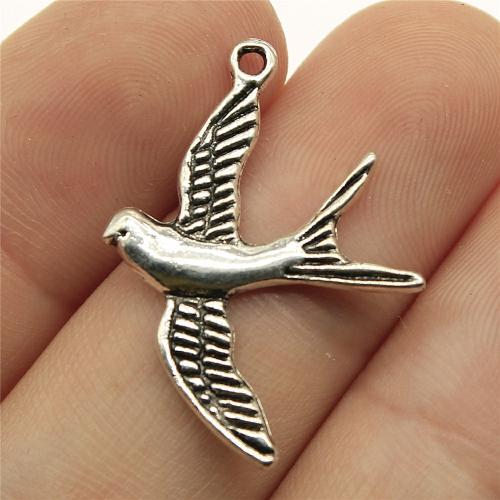 Zinc Alloy Animal Pendants, Bird, plated, DIY 