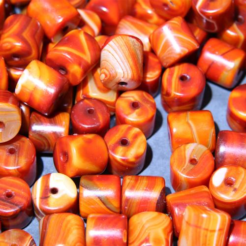 Agate Beads, Column, polished, random style & DIY, red 