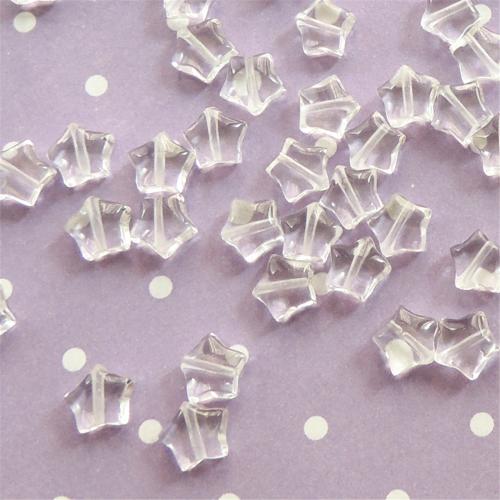 Synthetischer Quarz Perle, Stern, poliert, DIY, 6x6x4mm, verkauft von PC