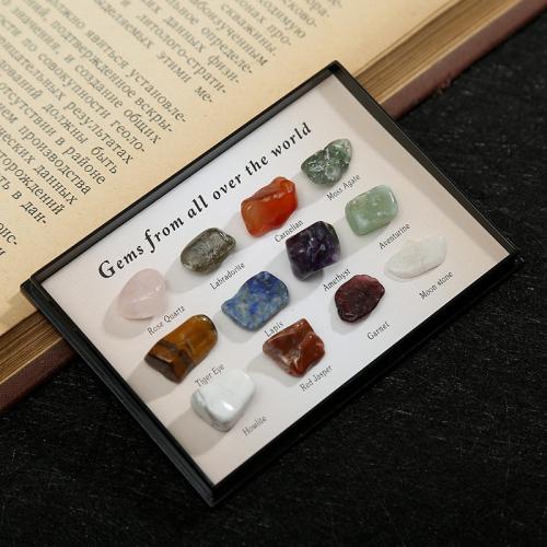 Gemstone Decoration, Natural Stone, mixed colors, About 8-10mm, box about 80*60mm 