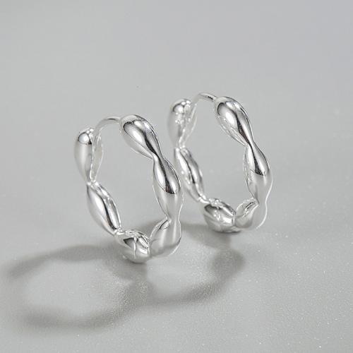 Sterling Silver Huggie Hoop Earring, 925 Sterling Silver, fashion jewelry & for woman 