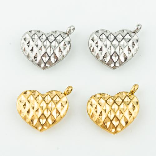 Stainless Steel Heart Pendants, 304 Stainless Steel, Vacuum Ion Plating, fashion jewelry & for woman 