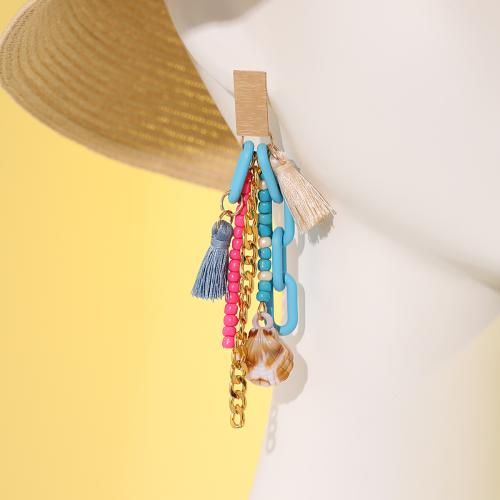 Fashion Create Jewelry Earring, Seedbead, with Cotton Thread & Zinc Alloy & Acrylic, fashion jewelry, multi-colored 