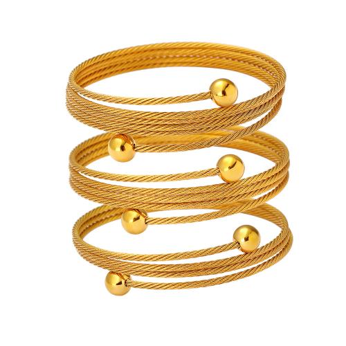 Bracelet en acier inoxydable, Acier inoxydable 304, Placage, styles différents pour le choix & pour femme, doré, Vendu par PC