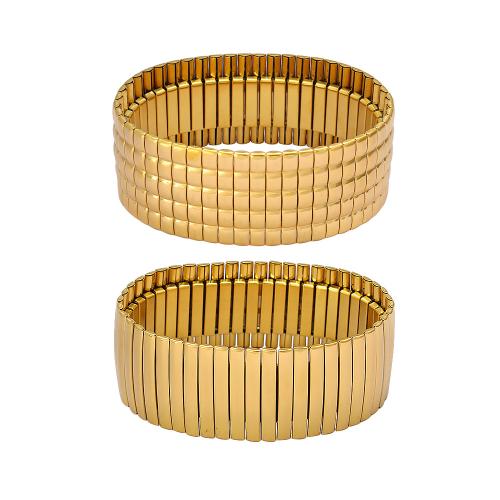 Stainless Steel Bangle, 304 Stainless Steel, plated & for woman, golden 