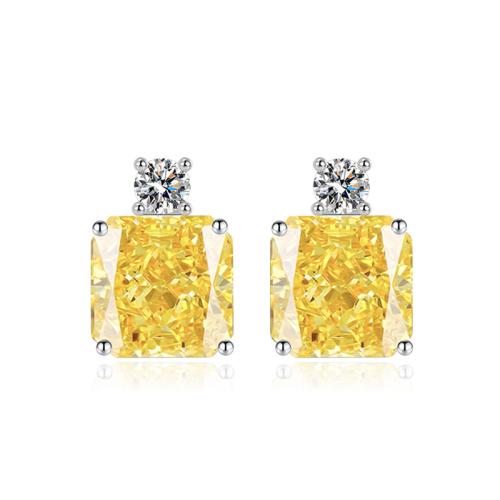 Cubic Zircon Brass Earring, plated, micro pave cubic zirconia & for woman 