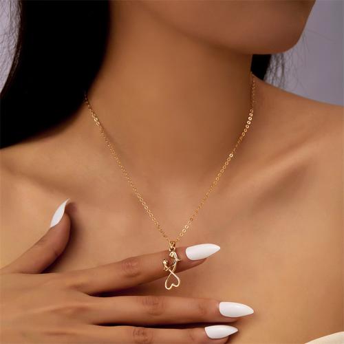 Rhinestone Zinc Alloy Necklace, with 5cm extender chain, Heart, plated & for woman & with rhinestone cm [