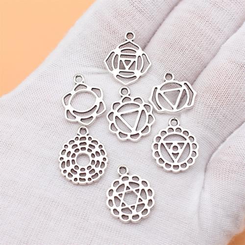 Zinc Alloy Hollow Pendants, antique silver color plated, DIY 