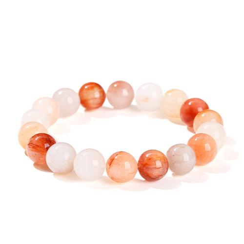 Quartz de peau de lapin bracelet, Rond, fait à la main, bijoux de mode & normes différentes pour le choix & pour femme Environ 6-7.5 pouce, Vendu par PC