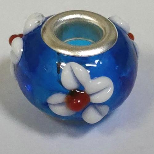 Мода Lampwork Европейский бисера, Лэмпворк, покрыт лаком, DIY, Много цветов для выбора, 10mm, 100ПК/сумка, продается сумка[