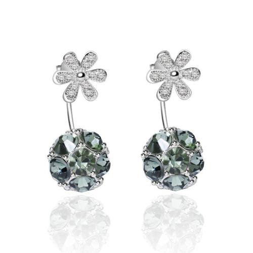 Cubic Zirconia Micro Pave Brass Earring, fashion jewelry & micro pave cubic zirconia & for woman 