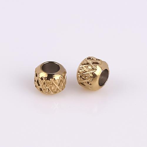 Stainless Steel Beads, 316 Stainless Steel, Vacuum Ion Plating, DIY, golden, 3mm Approx 1.5mm 