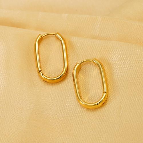 Acier titane Huggie Anneau d'oreille, Placage de couleur d'or, pour femme, Vendu par paire