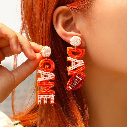 Glass Seed Beads Earring, Cloth, with Seedbead, fashion jewelry 