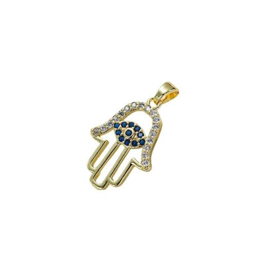 Cubic Zirconia Micro Pave Brass Pendant, plated, DIY & micro pave cubic zirconia 