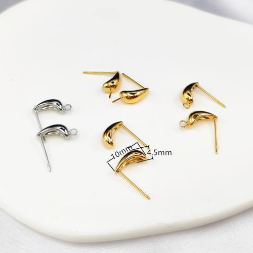 Stainless Steel Earring Stud Component, 316L Stainless Steel, plated, DIY [