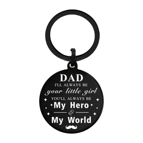 Stainless Steel Key Chain, 304 Stainless Steel, plated, DIY & Unisex black 