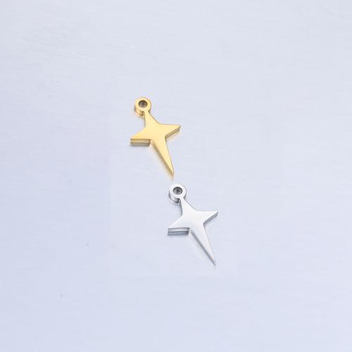 Stainless Steel Star Pendant, 304 Stainless Steel, plated, DIY 