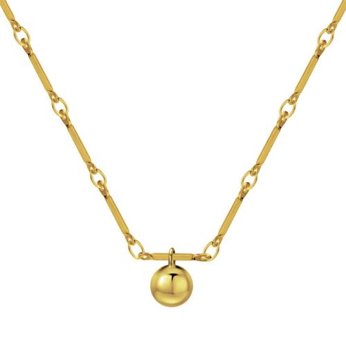 Collier de bijoux de titane, Acier titane, Placage, pour femme, doré, Vendu par PC